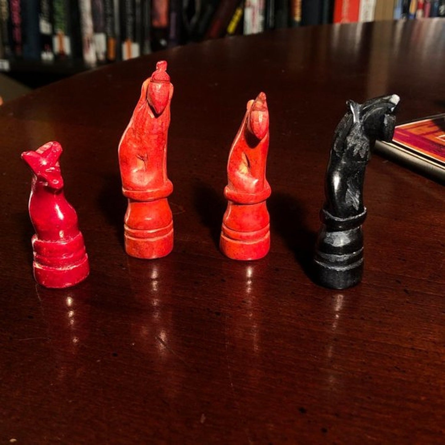 African Vintage Chess Set - Orange Chess Board