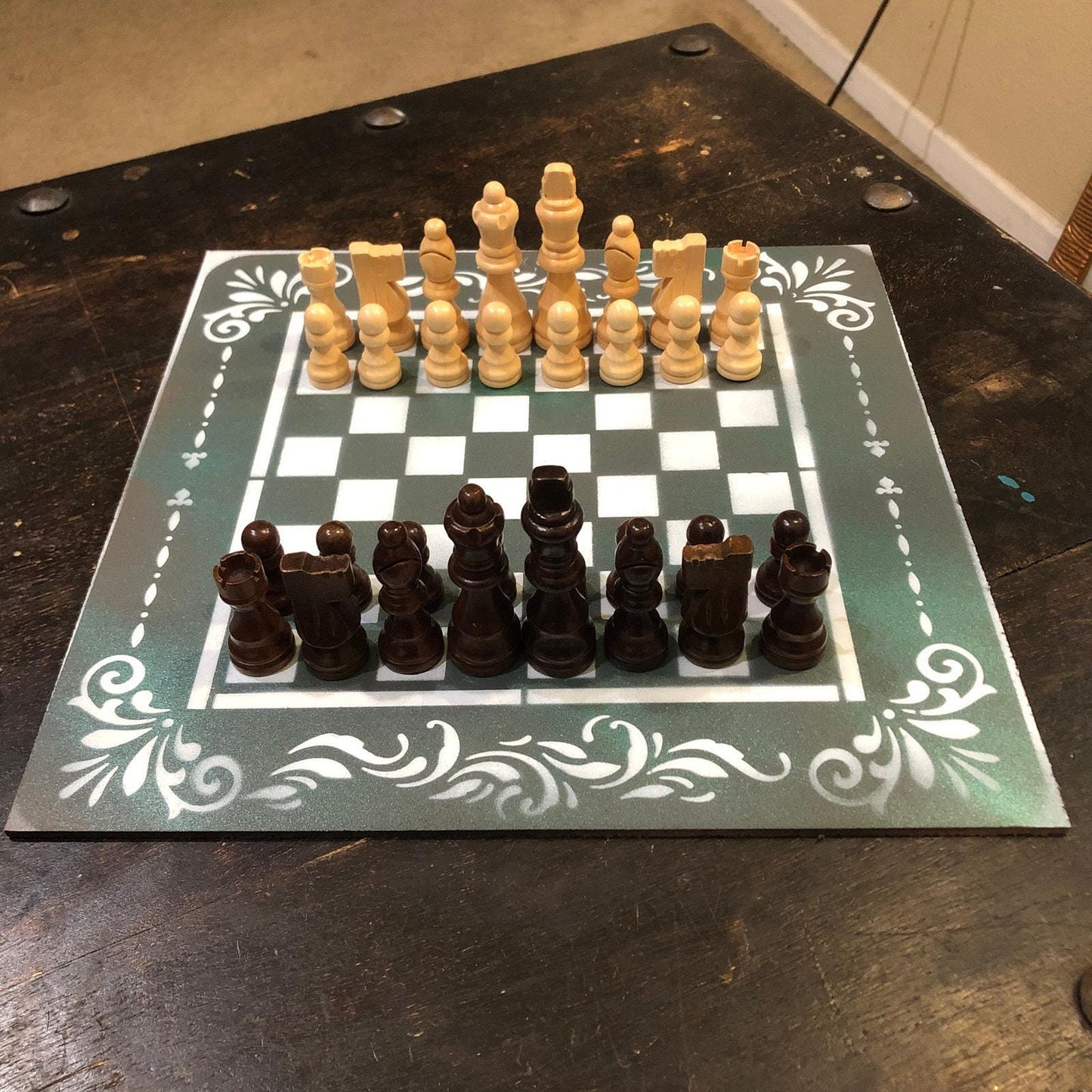 Chess Set - Dirty Green