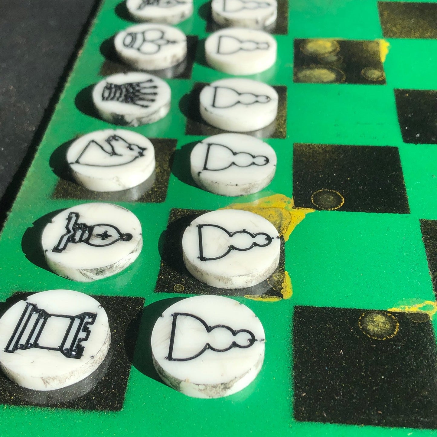 Chess Set - Green Mustard