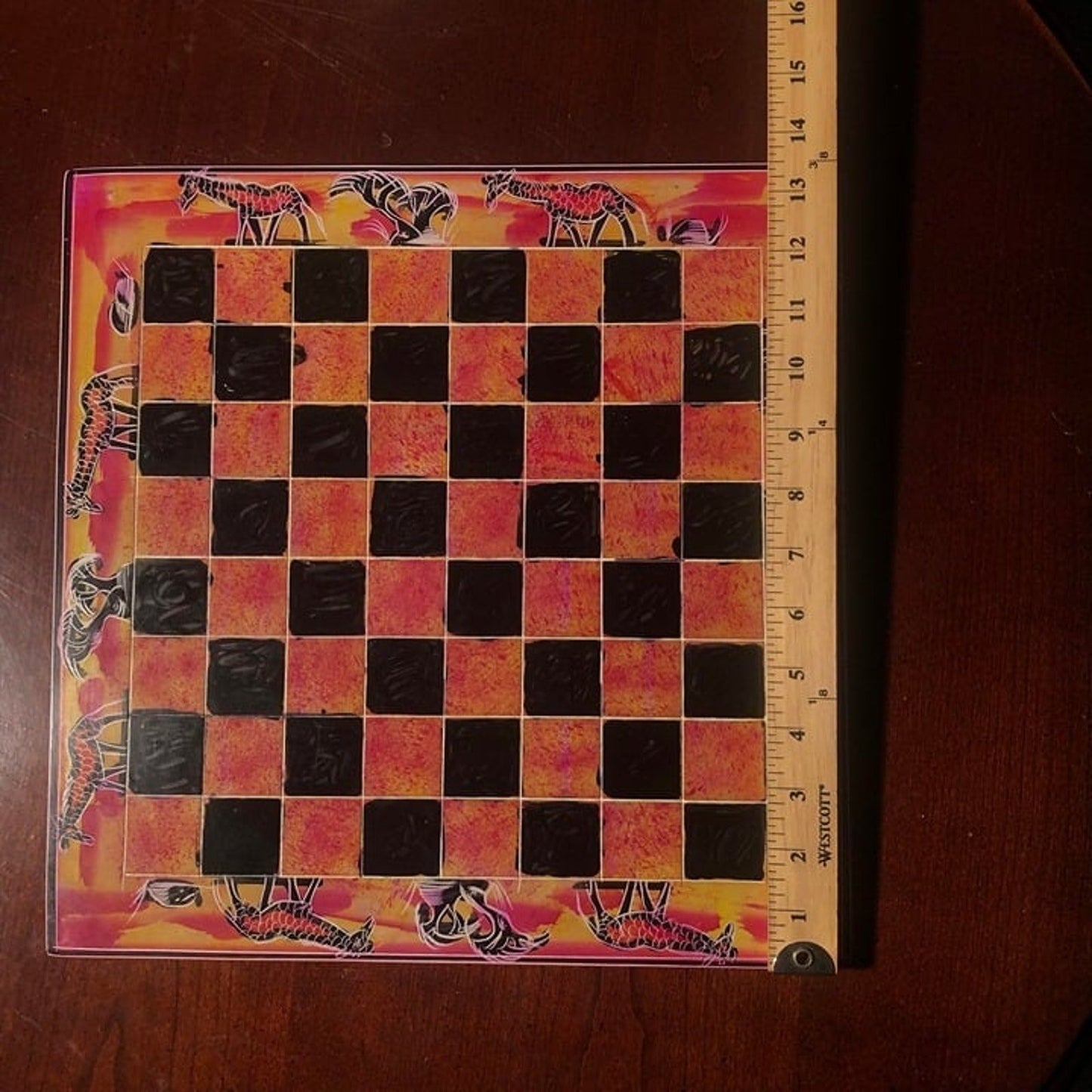 African Vintage Chess Set - Large Kenyan Chess Board