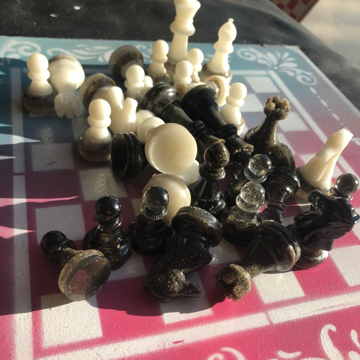 Chess Set - Pink & Blue Royal