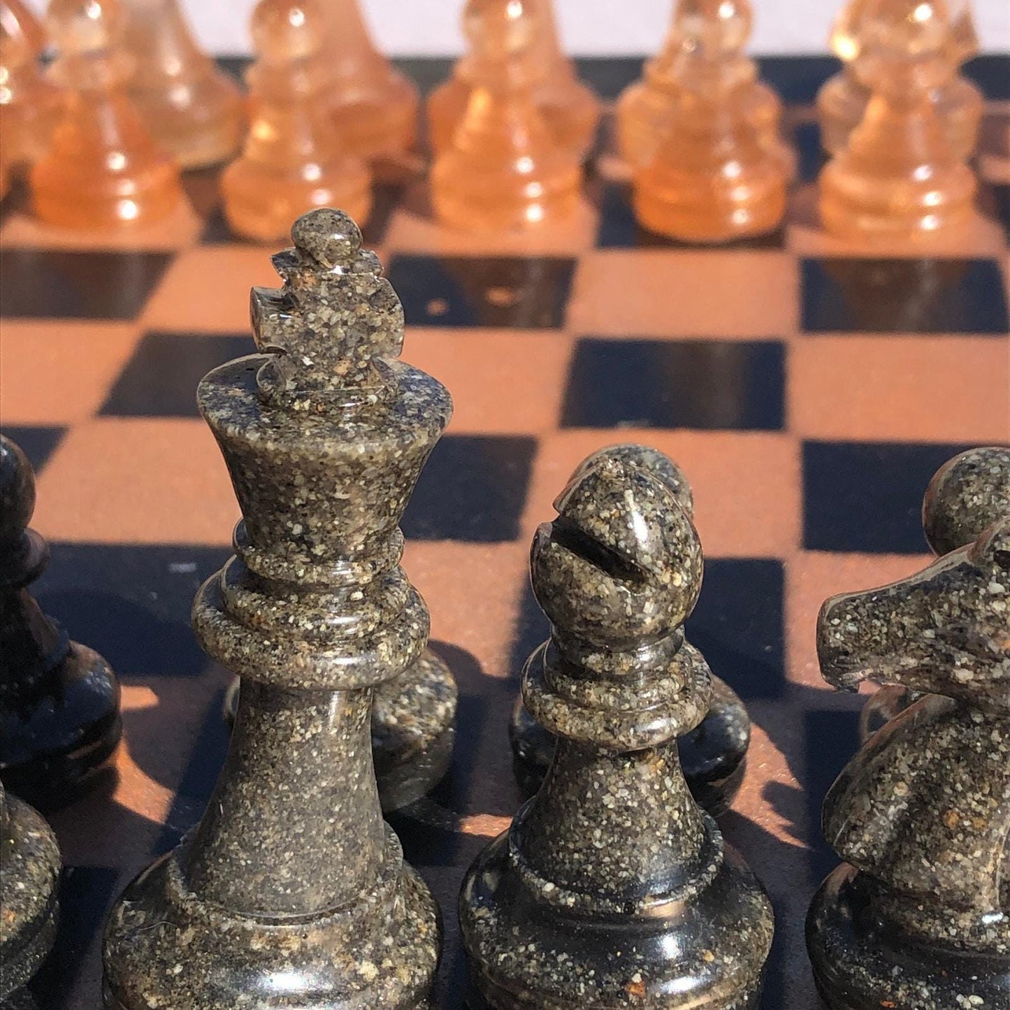 Chess Set - Amber Orange