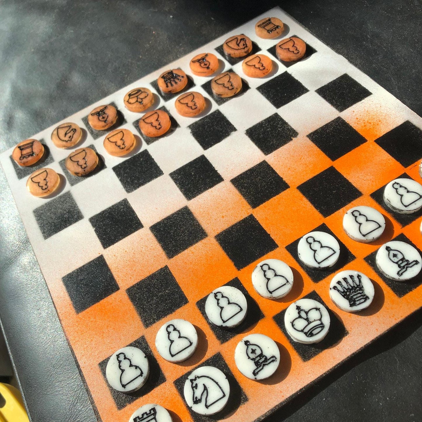 Chess Set - Orange Cream