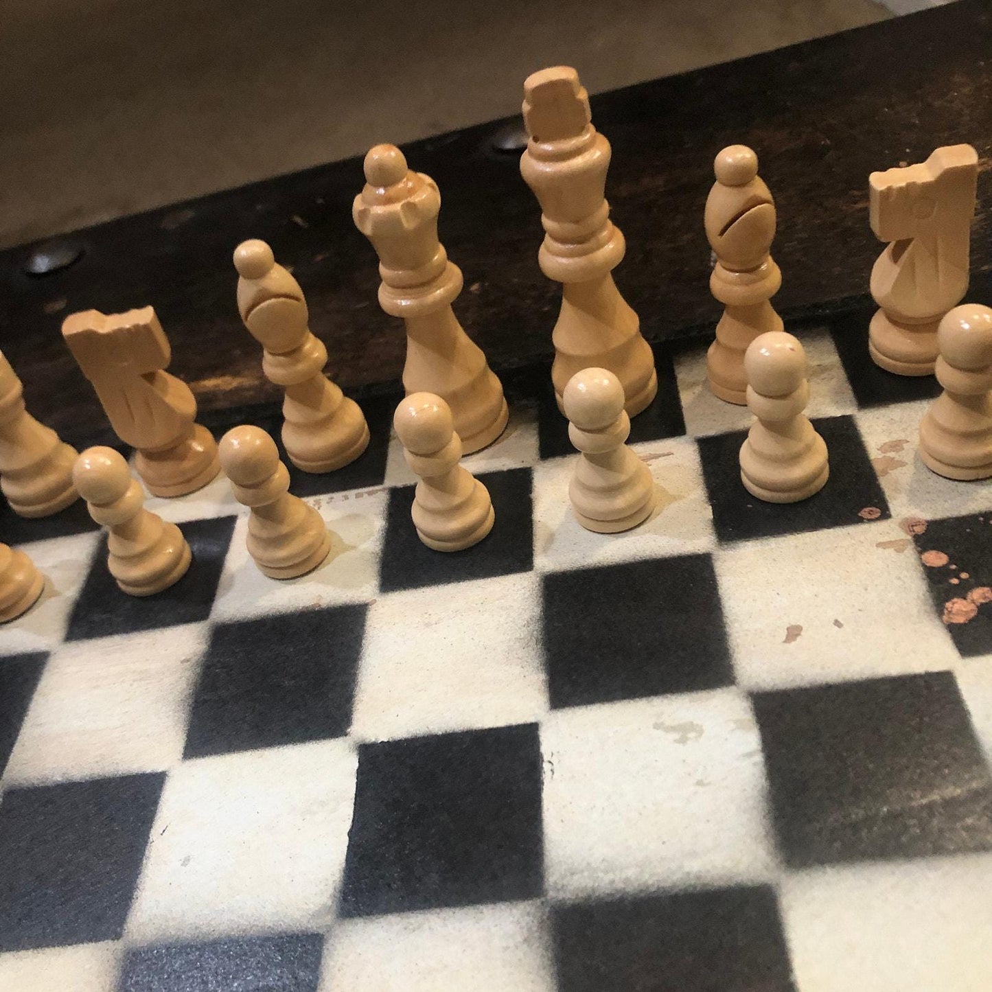 Scrapbook Chess Set - Vintage Cream