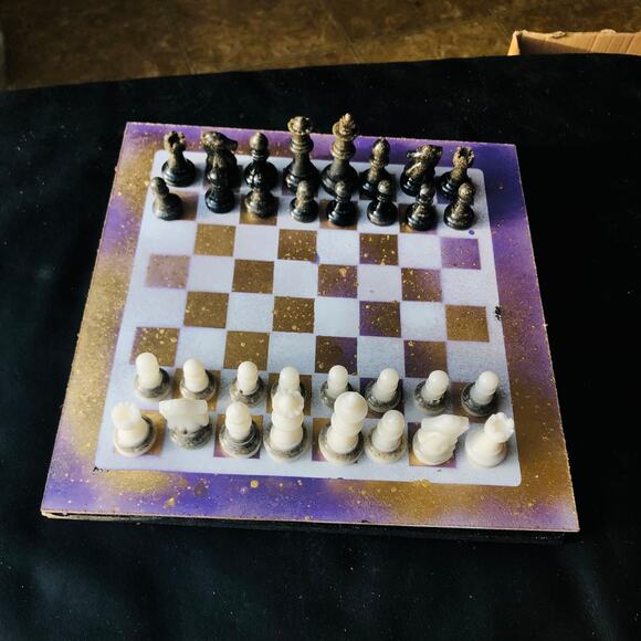 Chess Set - Purple Gold Royal