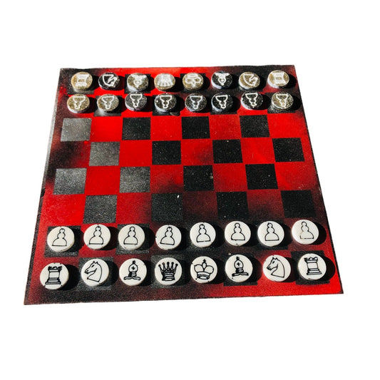 Chess Set - Space Red