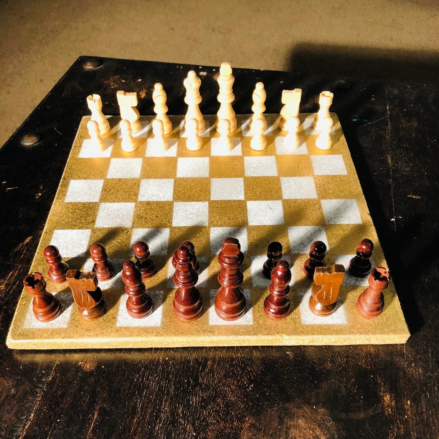 Chess Set - Gold & White