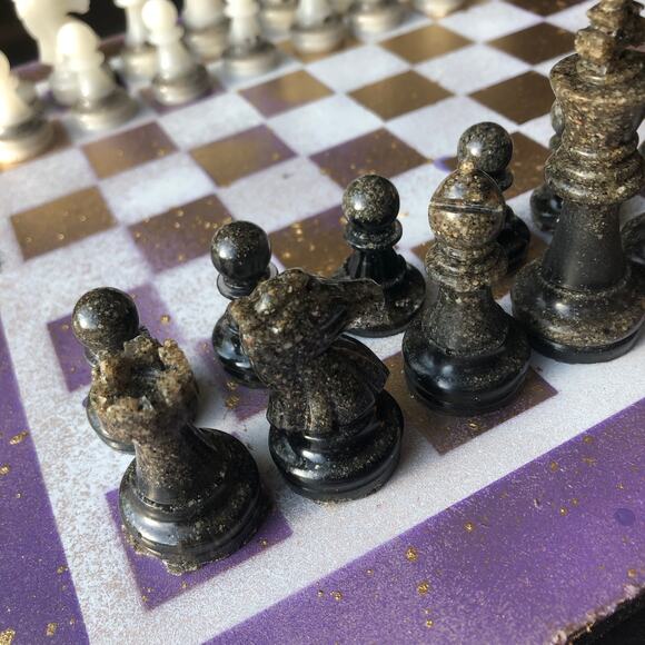 Chess Set - Purple Gold Royal