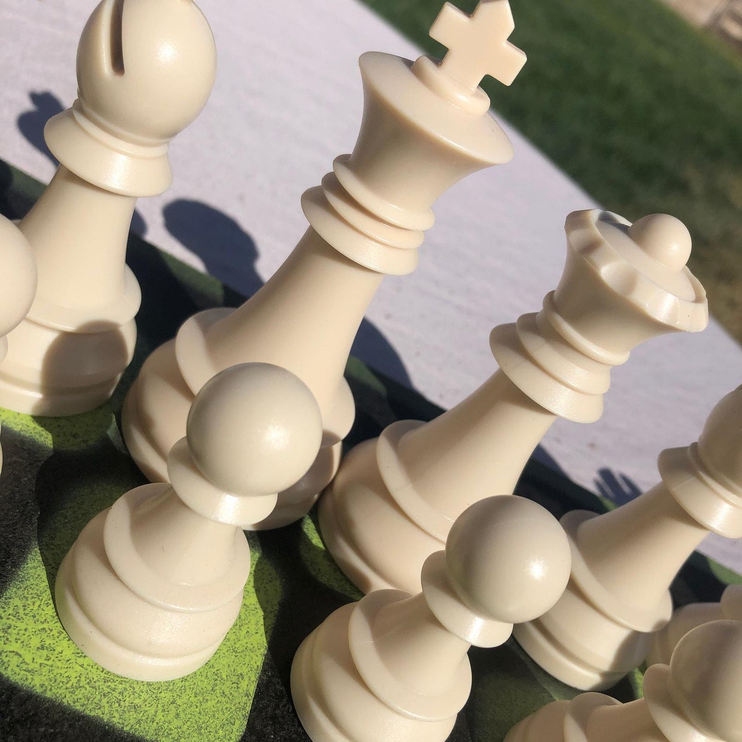 Large Chess Set - Lime Green & Black