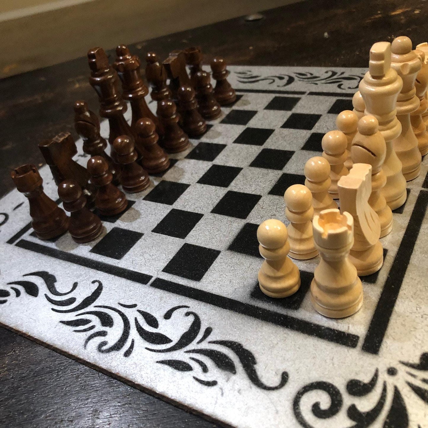 Chess Set - Silver & Black