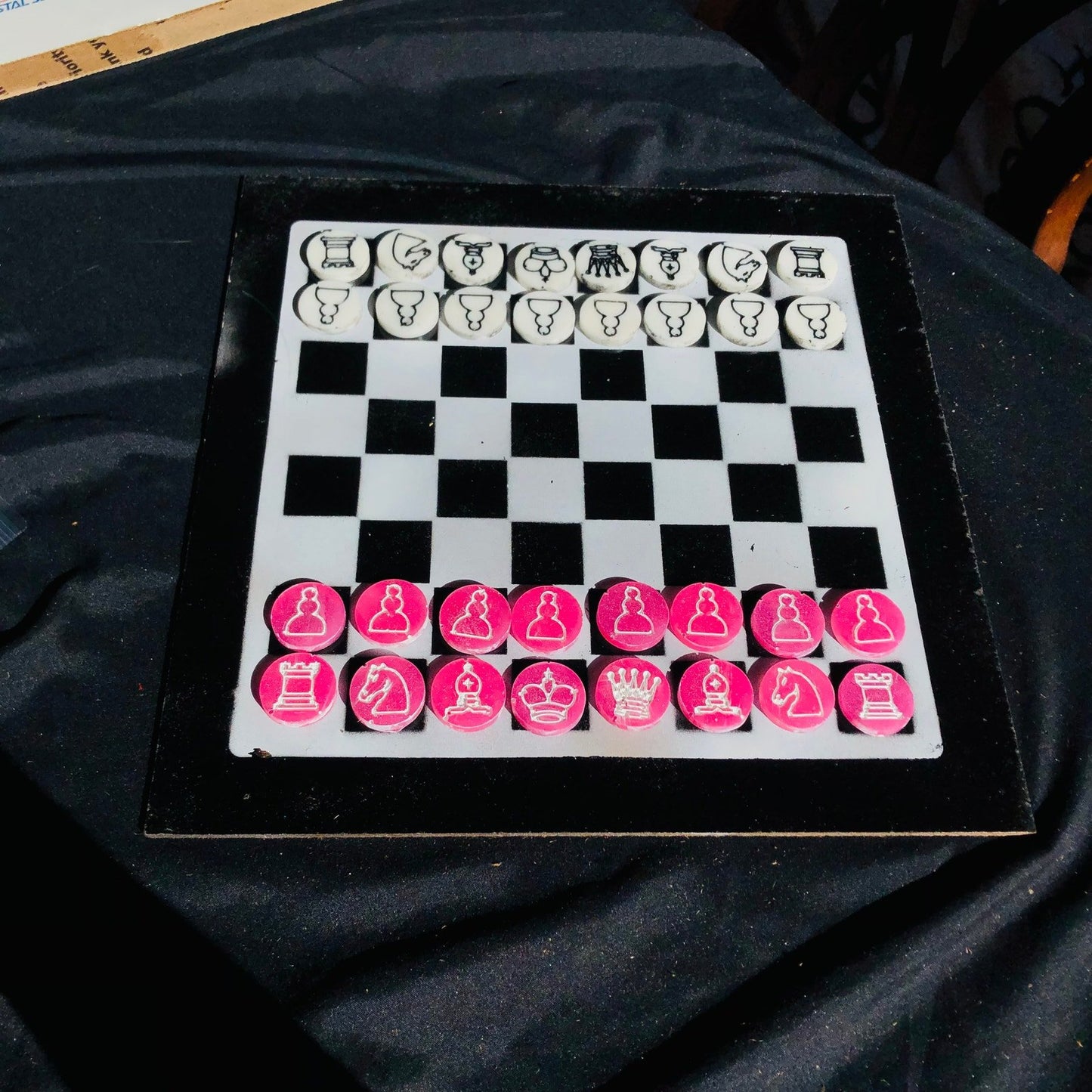 Chess Set - Checkered Pink