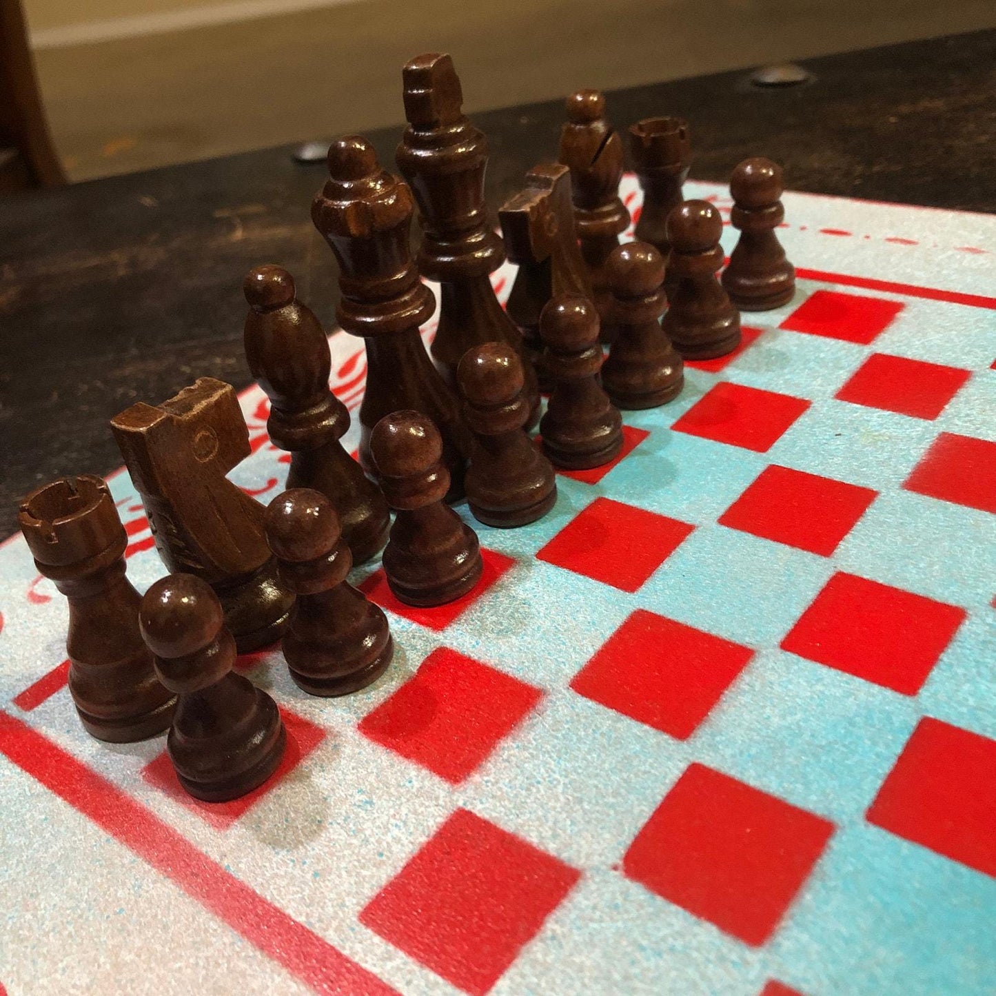 Chess Set - Blue Stained Snow