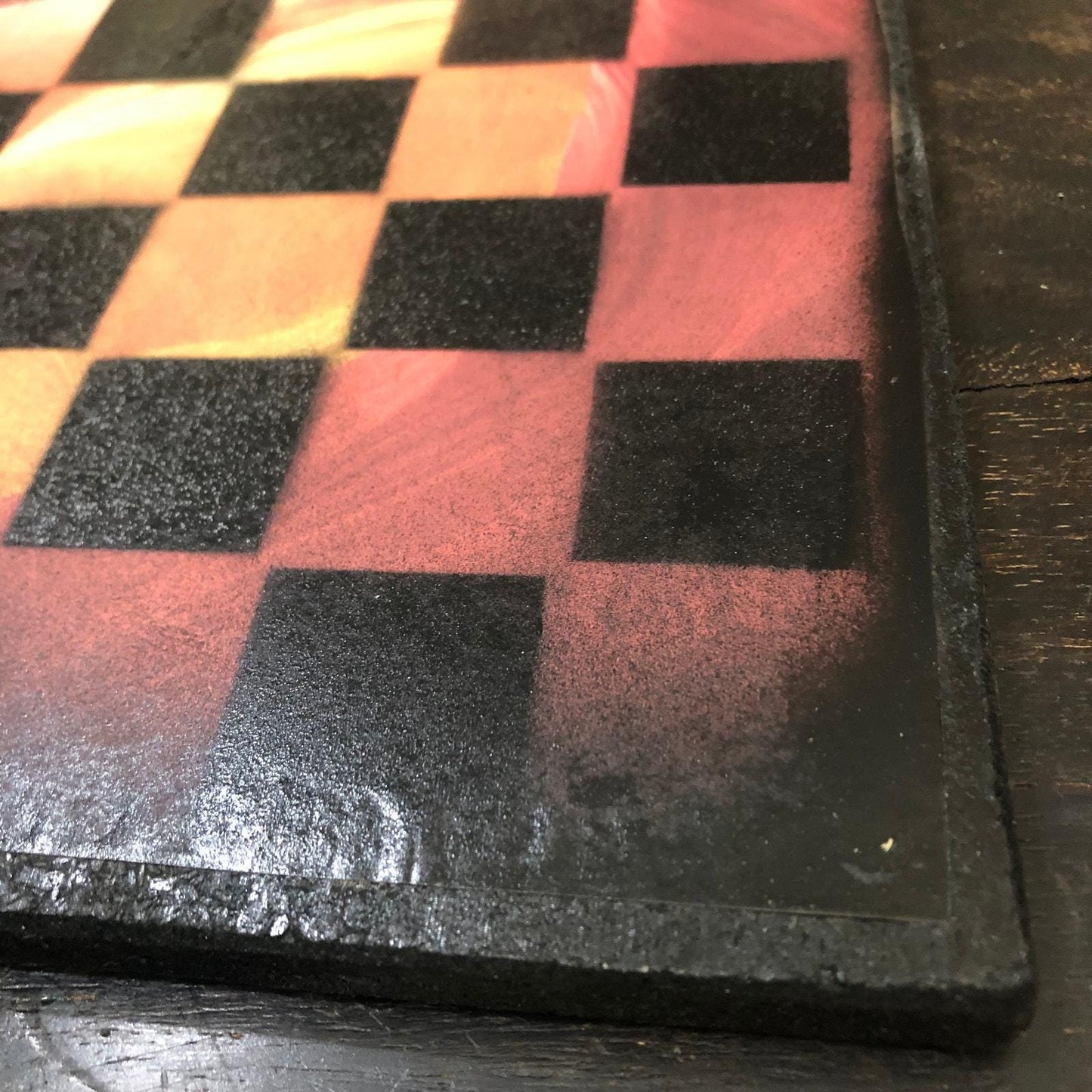 Scrapbook Chess Set - Red Orange Swirl