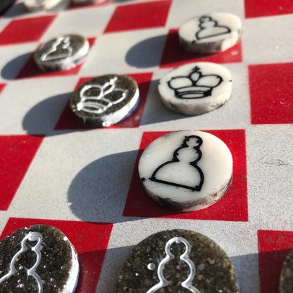 Chess Set - White & Red