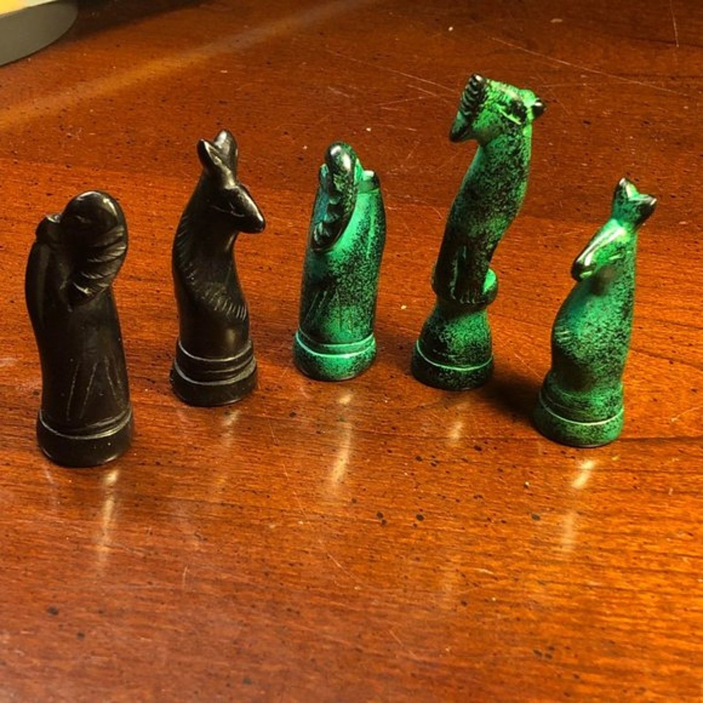 African Vintage Chess Set - Wild Green Chess Board