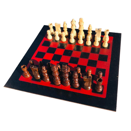 Chess Set - Red & Black