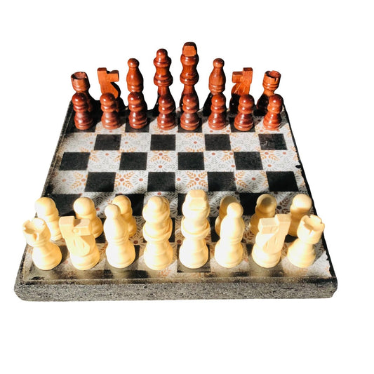 Scrapbook Chess Set - Old School Pattern