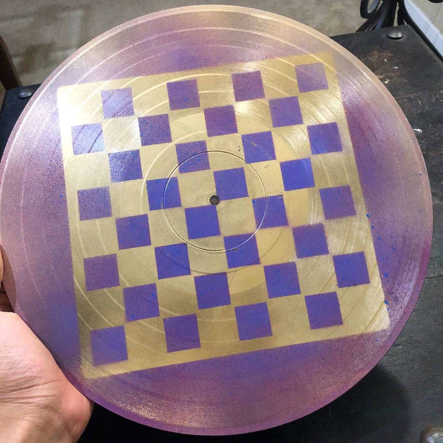 Vinyl Chess Set - Purple & Gold (Resin Pieces)