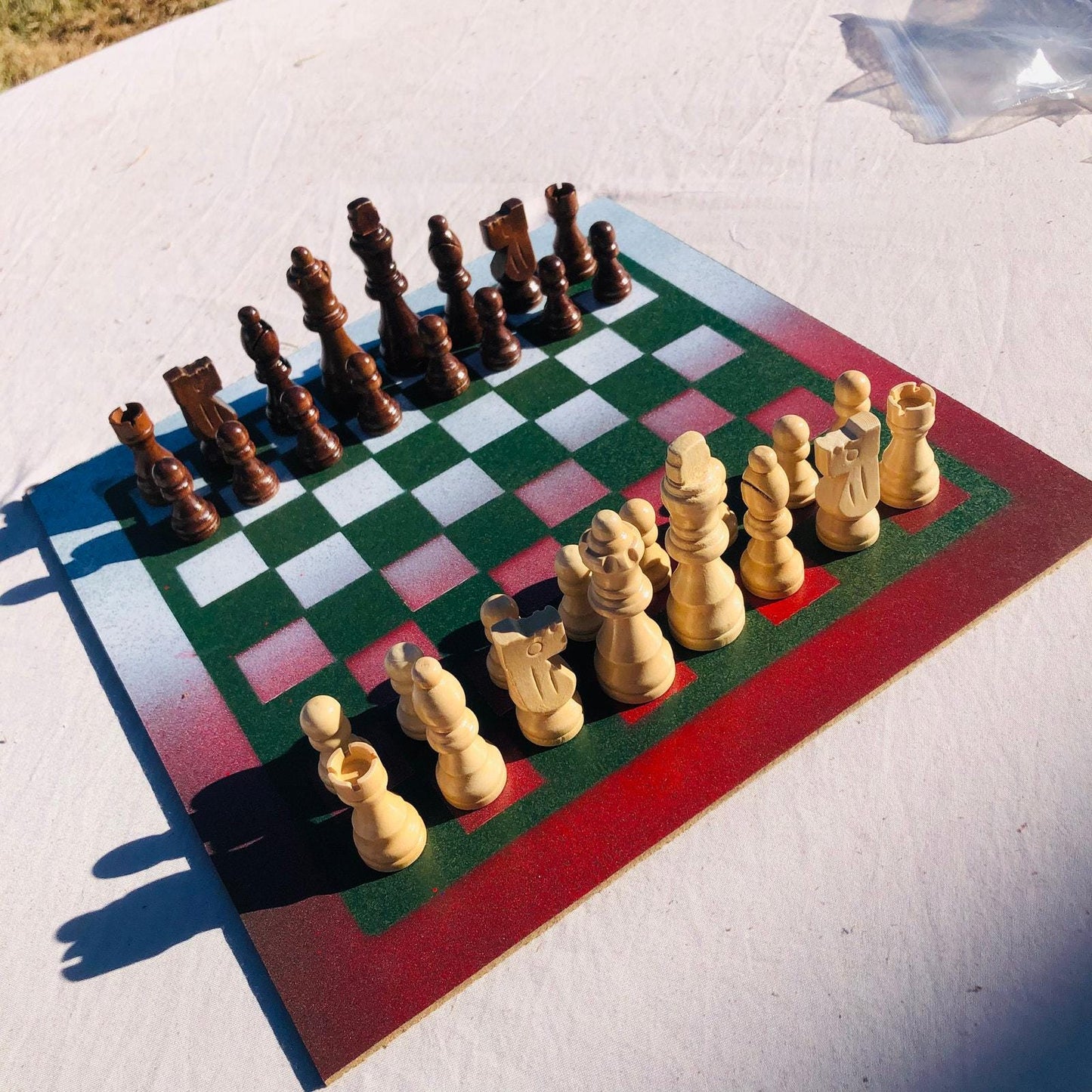 Chess Set - Faded Christmas Colors