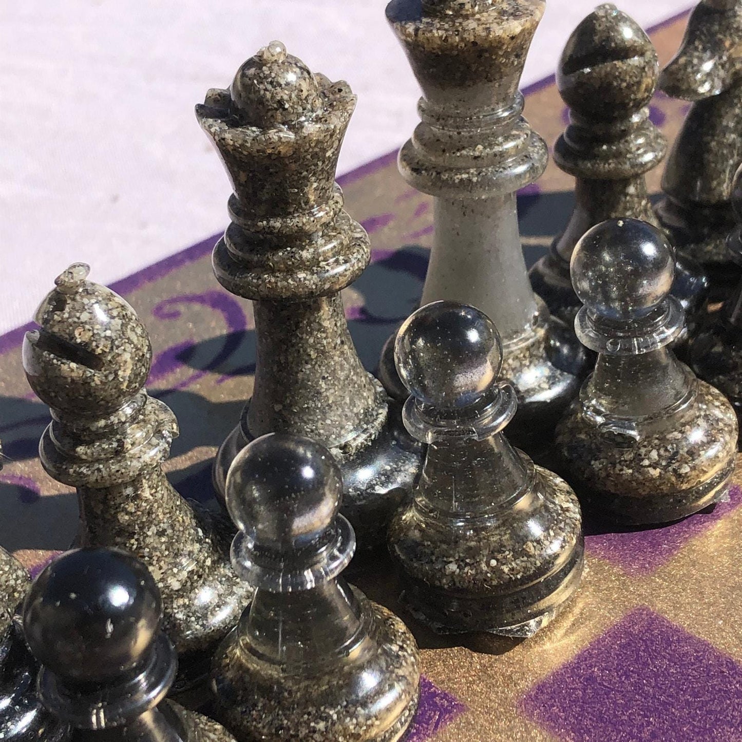 Chess Set - Purple Gold