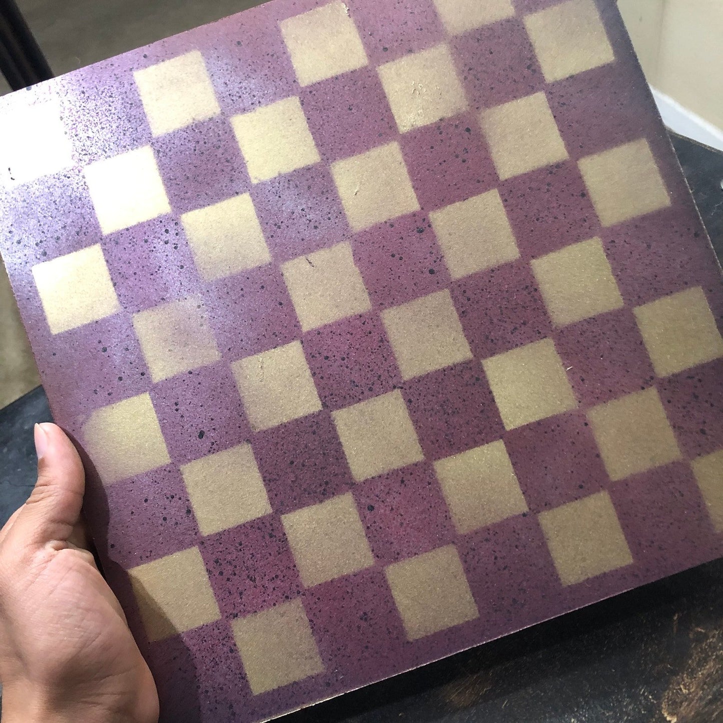 Painted Chess Set - Violet Gold