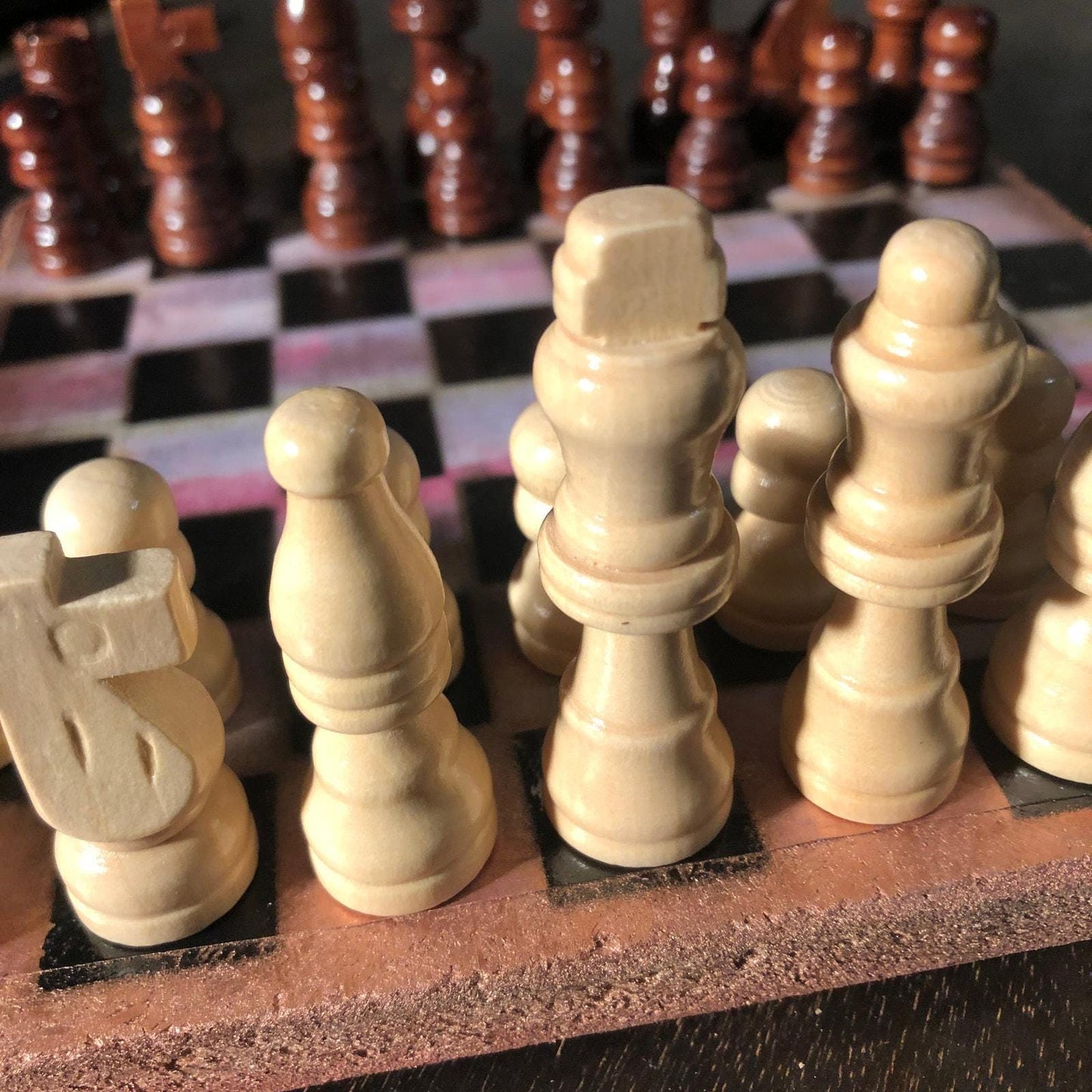 Scrapbook Chess Set - Faded Bronze