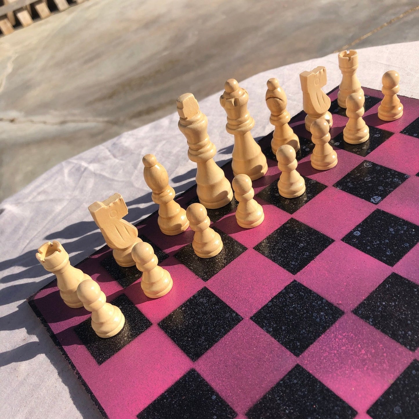 Chess Set - Hot Pink