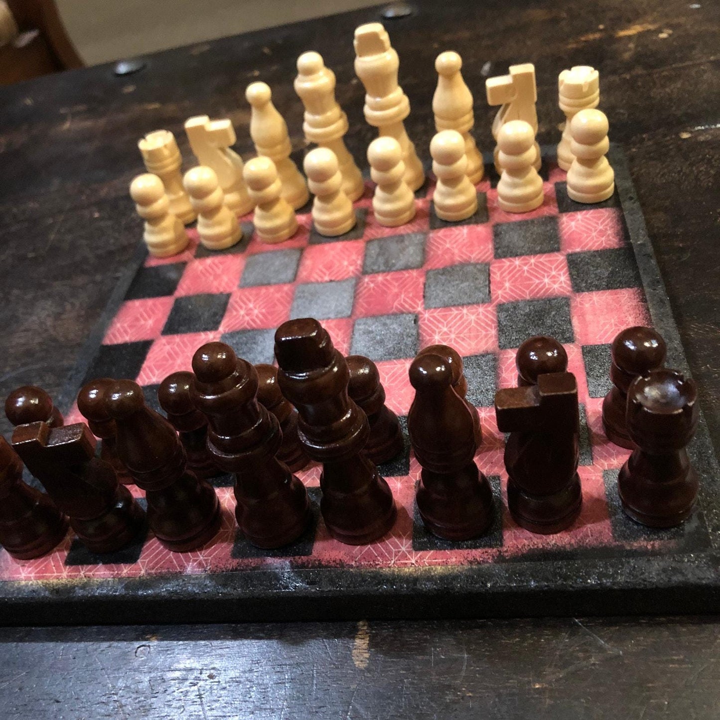 Scrapbook Chess Set - Red Space