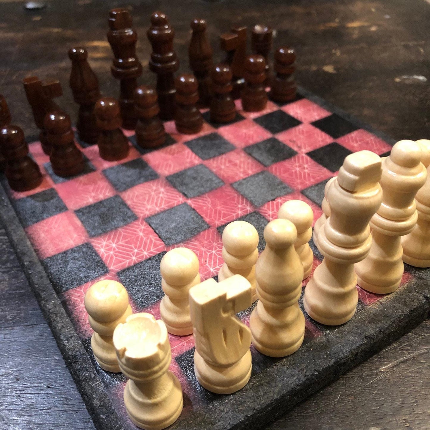 Scrapbook Chess Set - Red Space