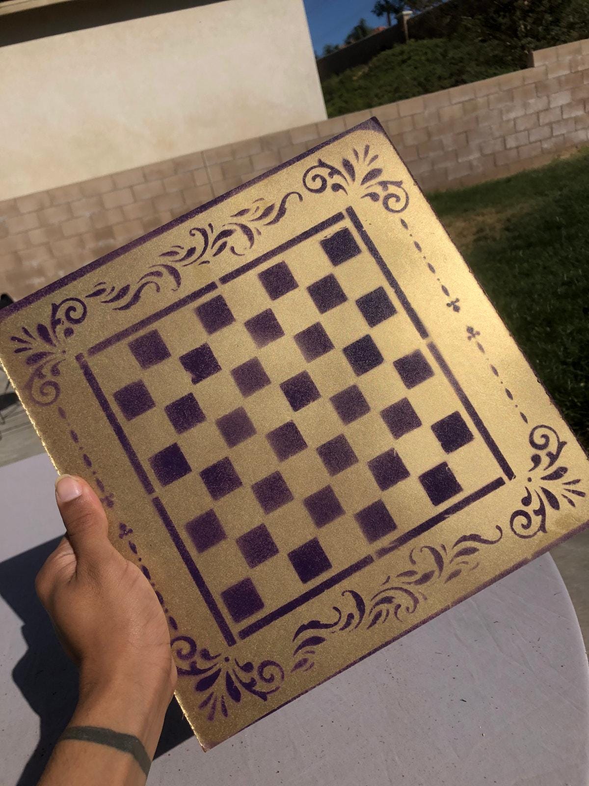 Chess Set - Purple Gold