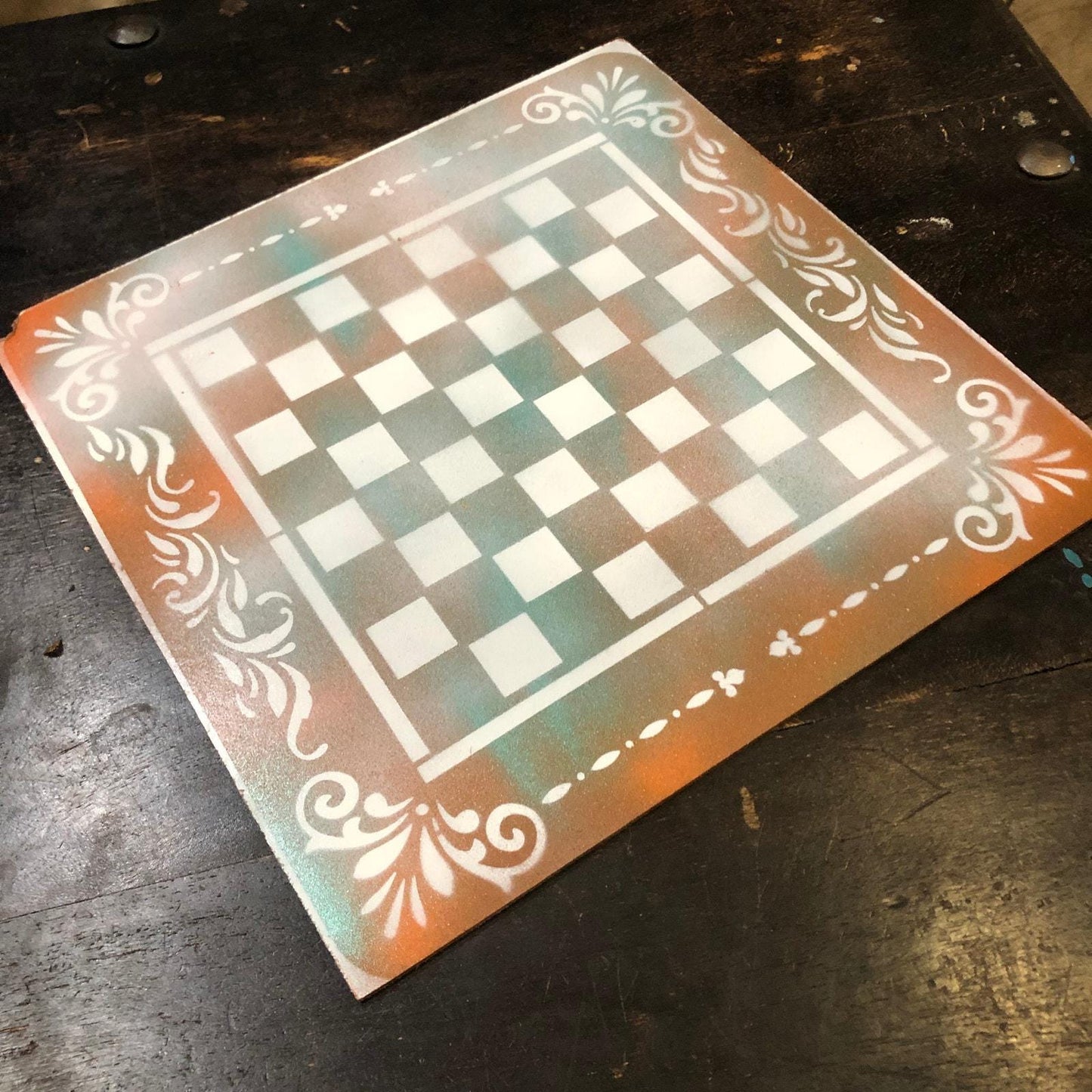 Chess Set - Mint Green & Orange Mix