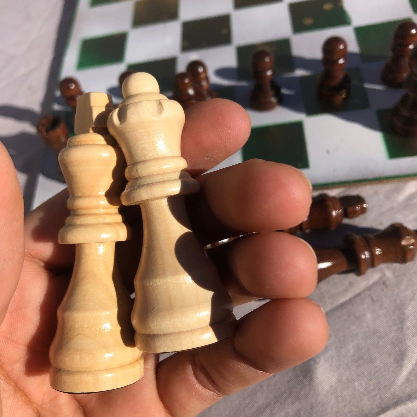 Chess Set - Prestigious Golden Green