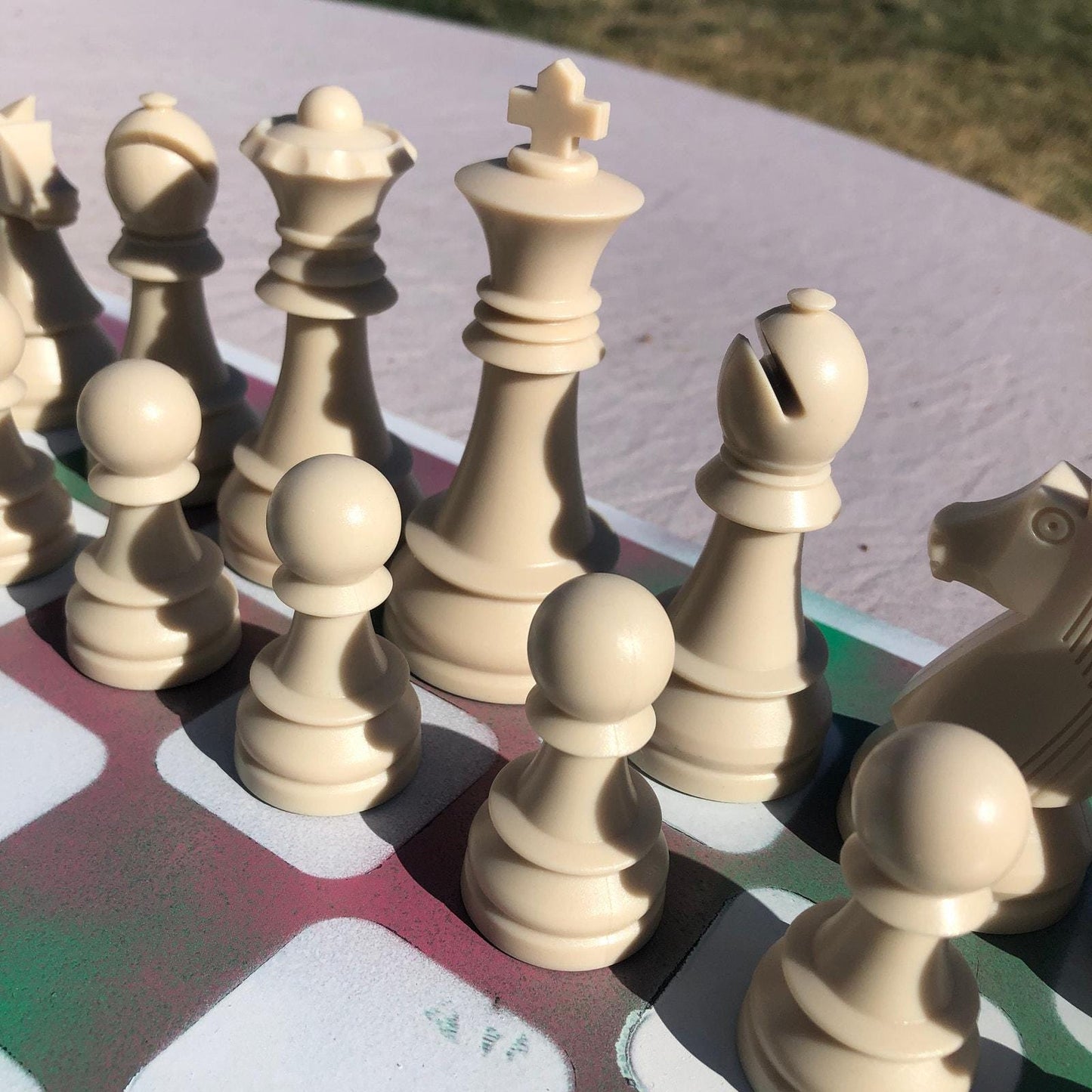 Large Chess Set - Pink Green Blend