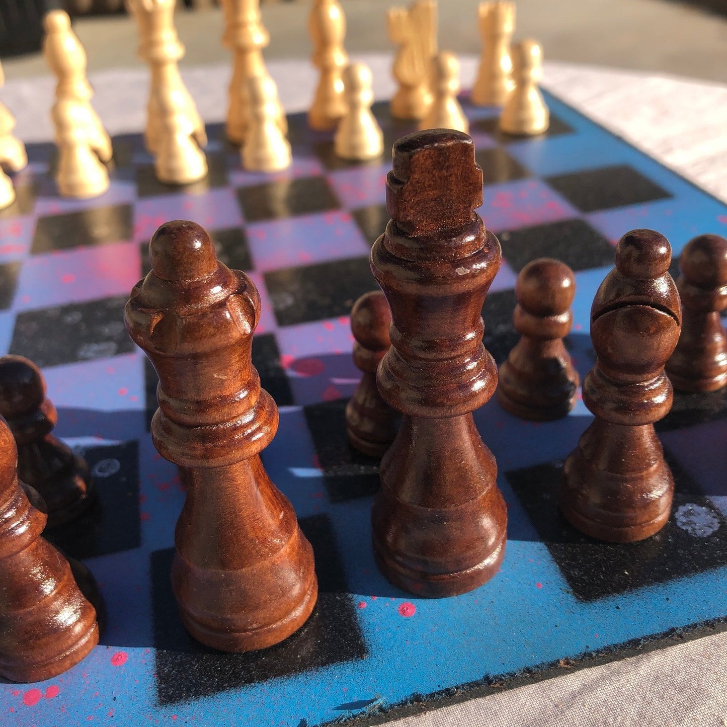 Chess Set - Purple & Blue