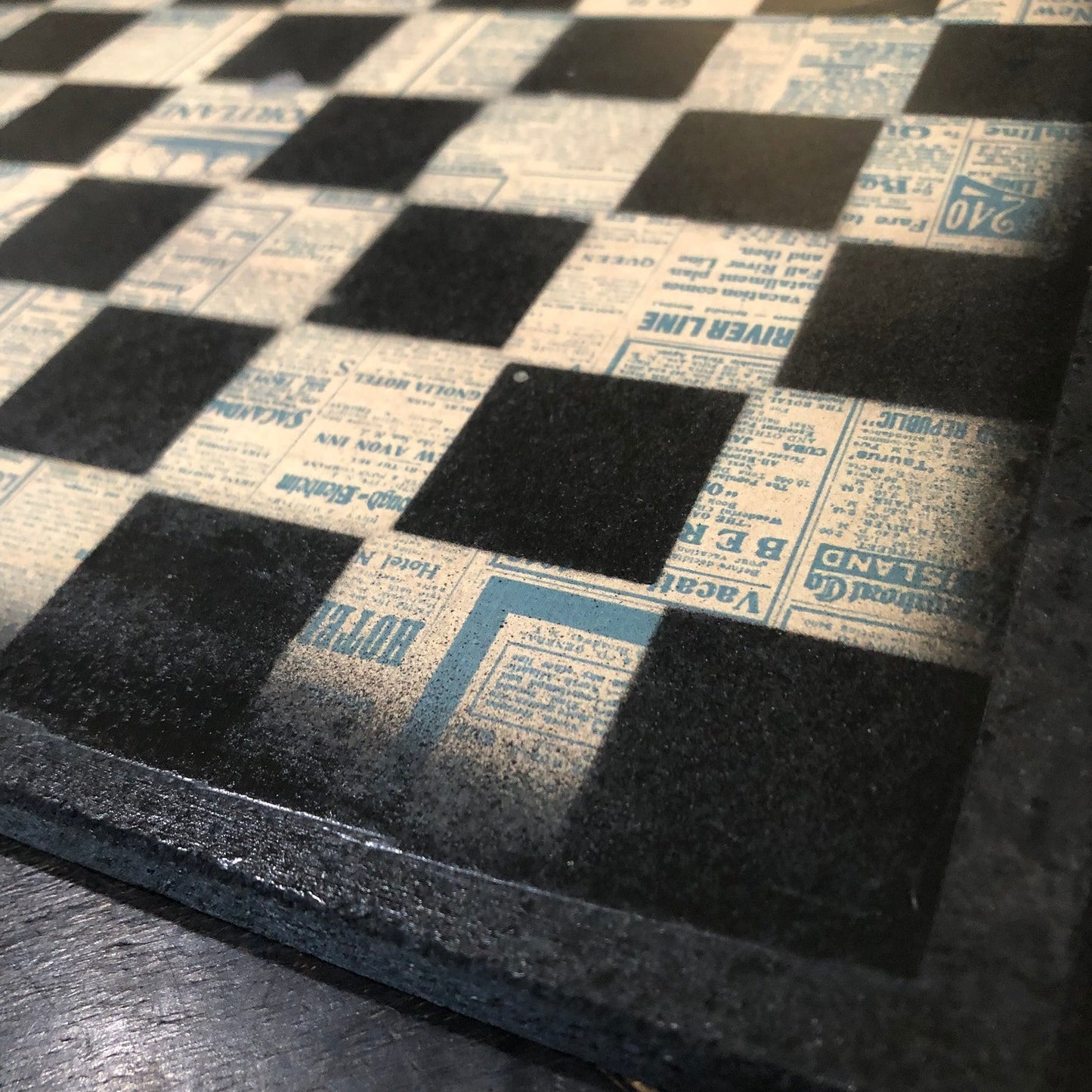 Scrapbook Chess Set - Newspaper Style