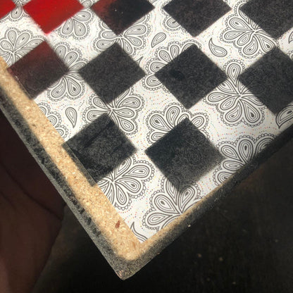 Scrapbook Chess Set - Red & Black