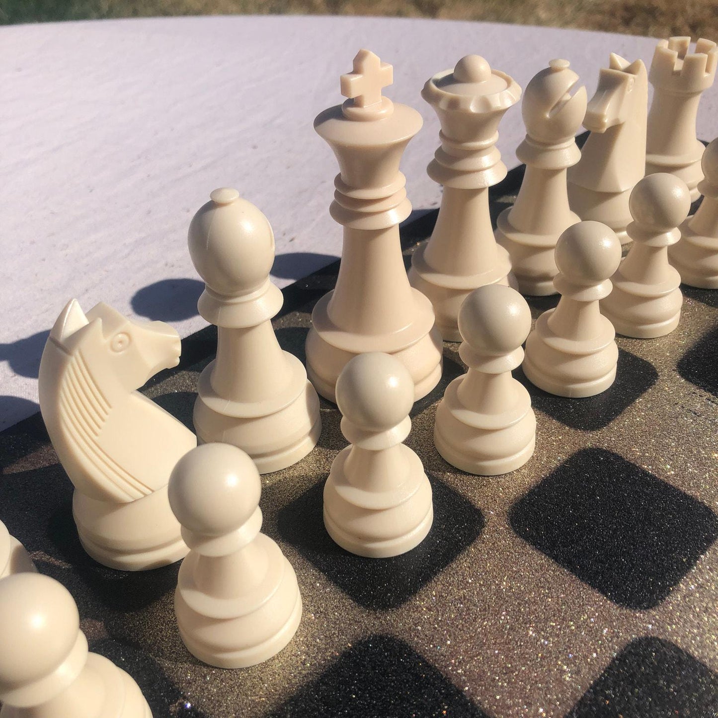 Large Chess Set - Black & Gold