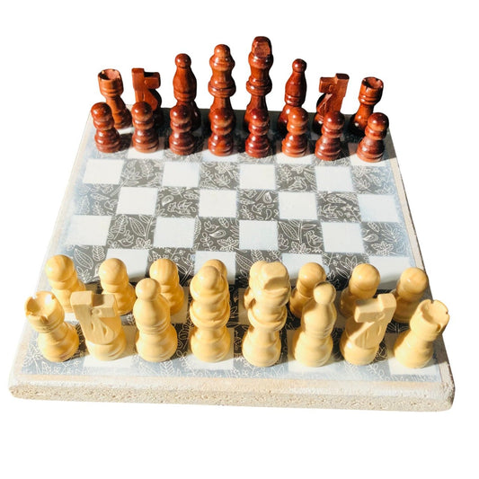 Scrapbook Chess Set - White & Black