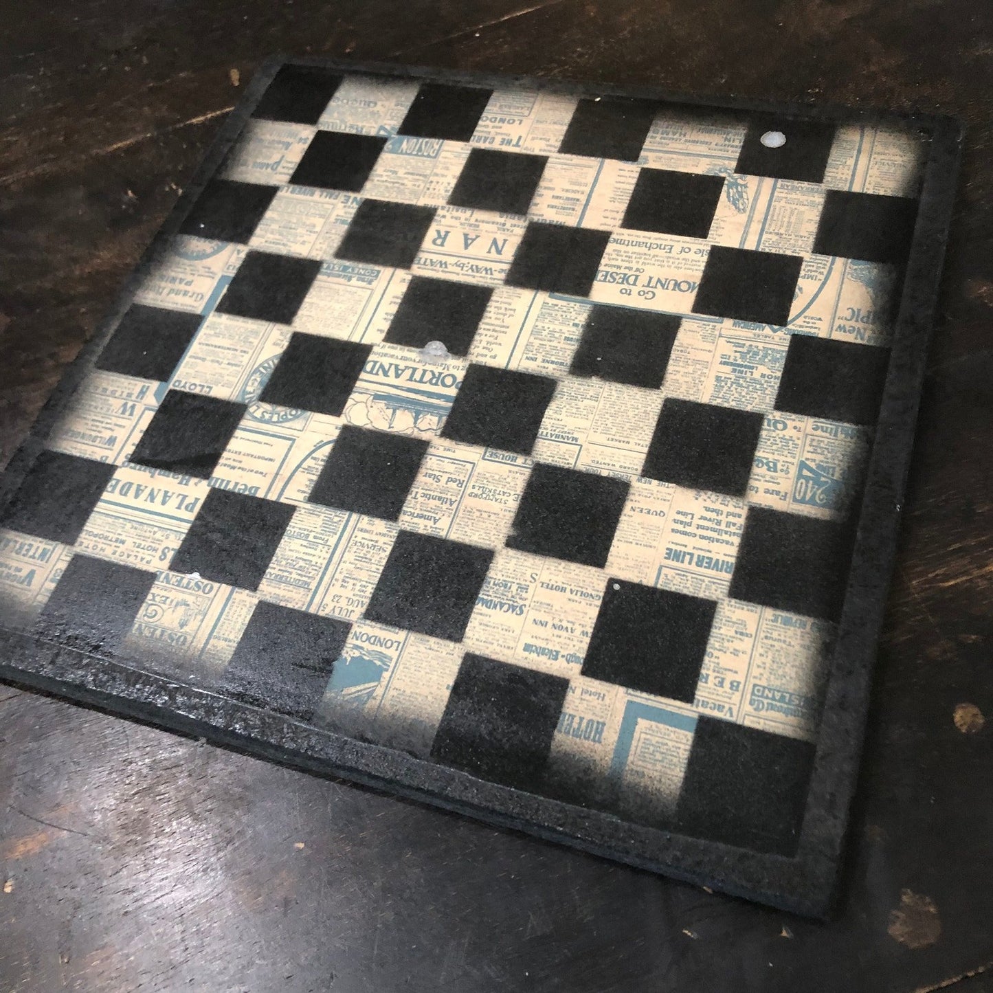 Scrapbook Chess Set - Newspaper Style