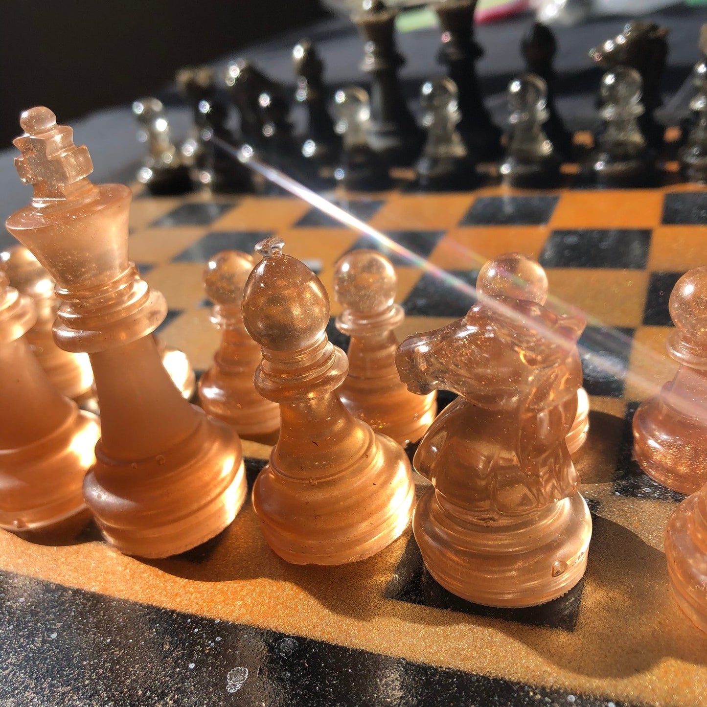 Chess Set - Golden Dark Pearl