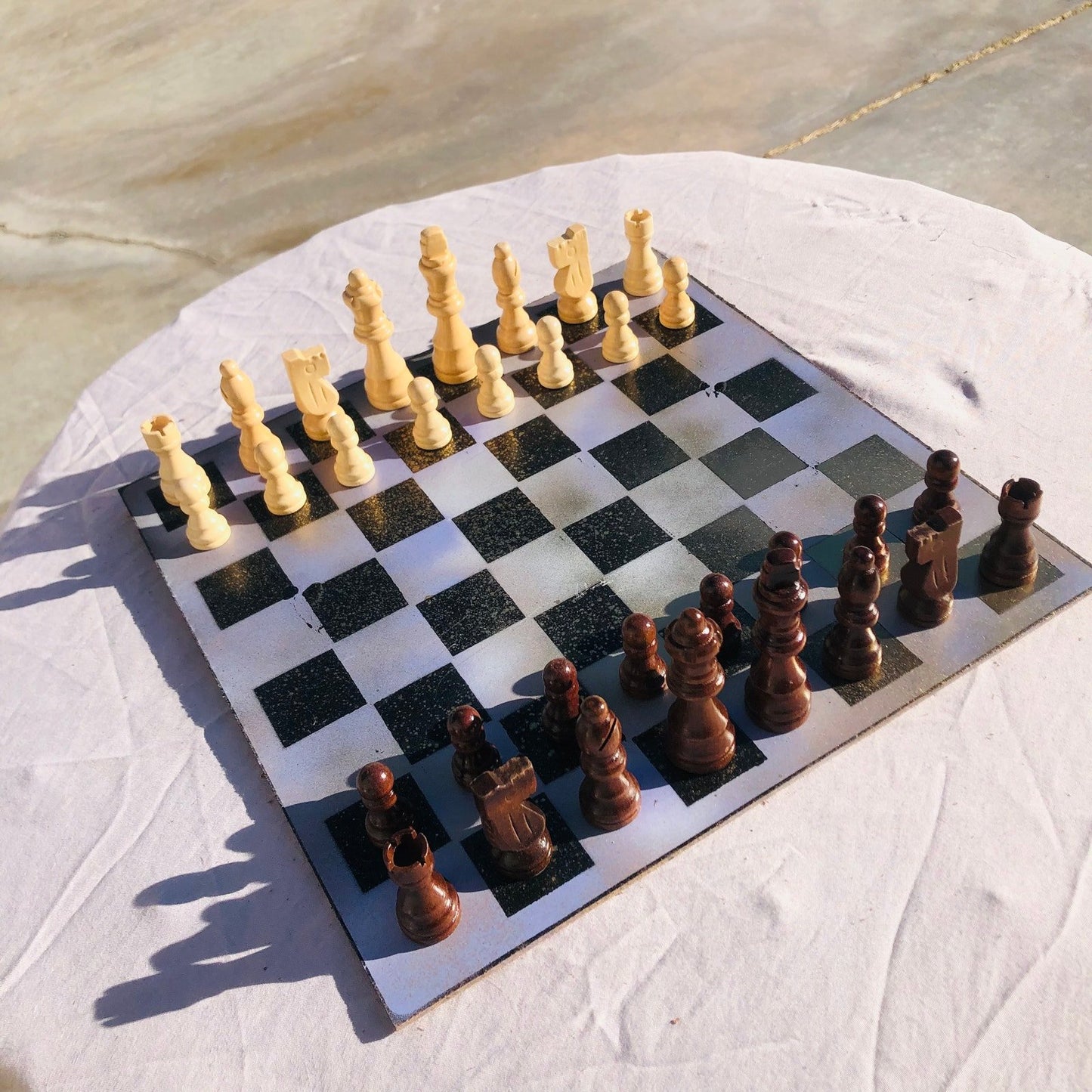 Chess Set - Gray Golden Tint