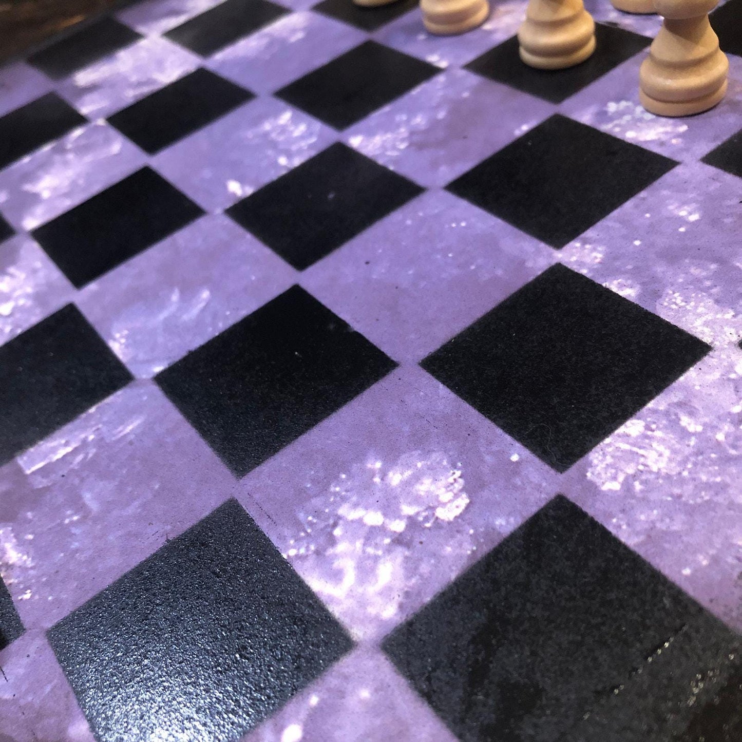 Scrapbook Chess Set - Purple Crystal