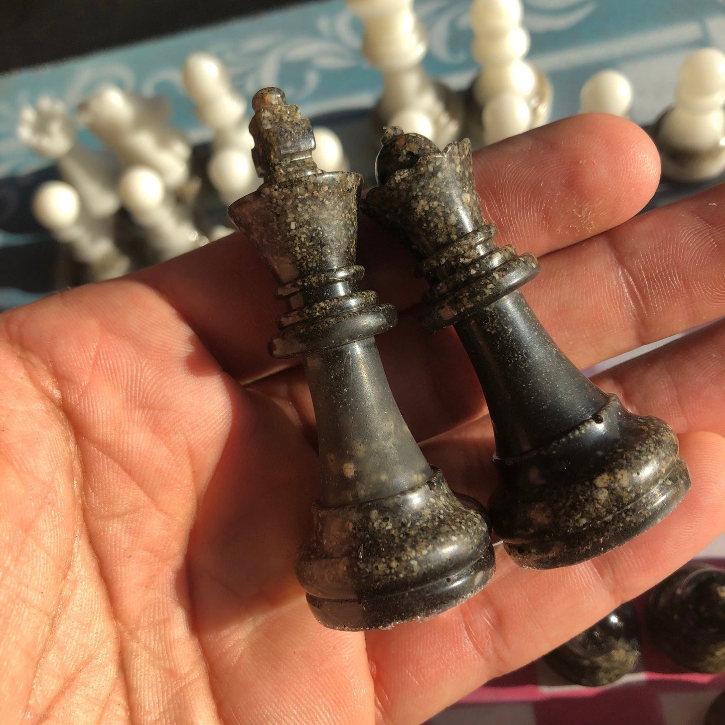 Chess Set - Pink & Blue Royal