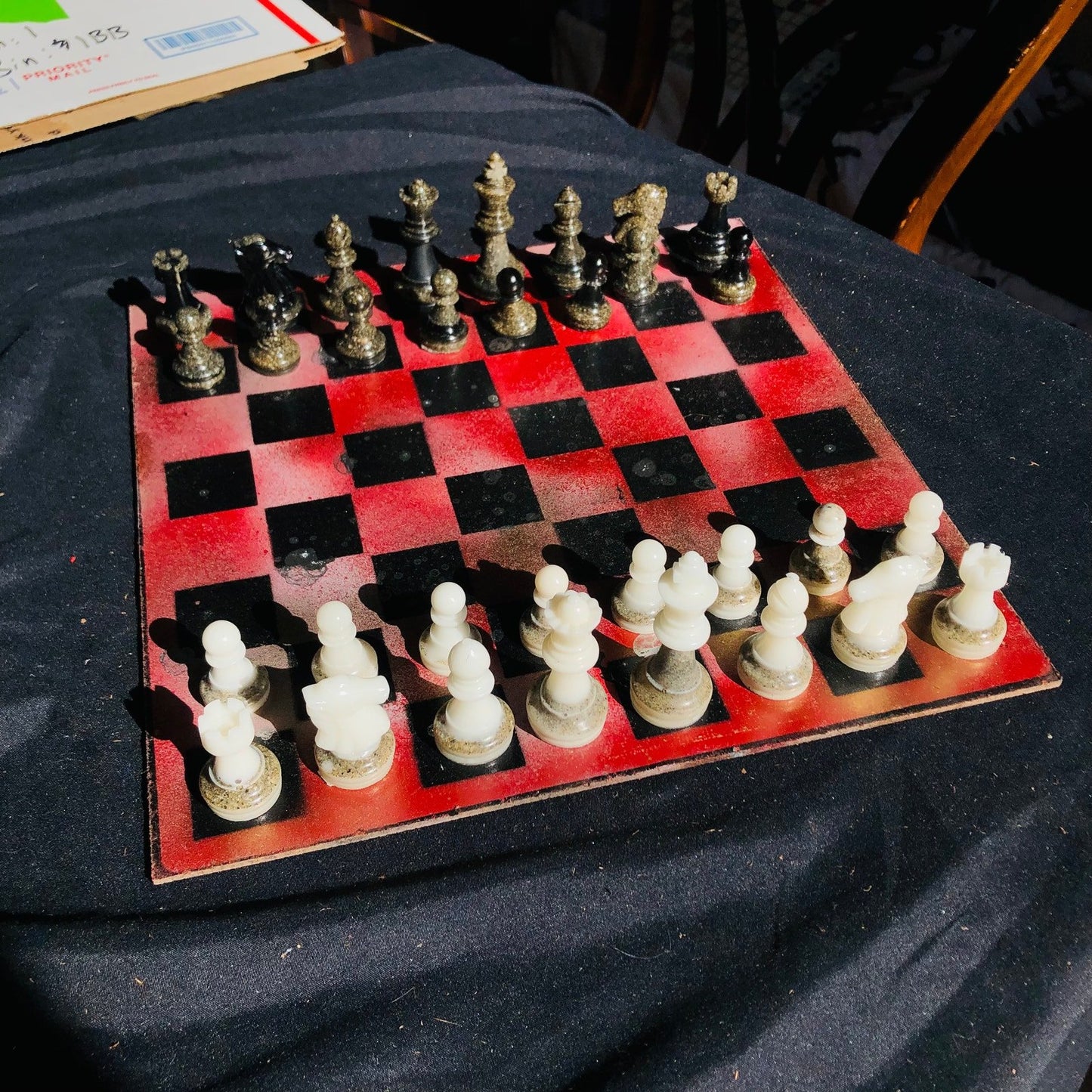 Chess Set - Rustic Red Royal