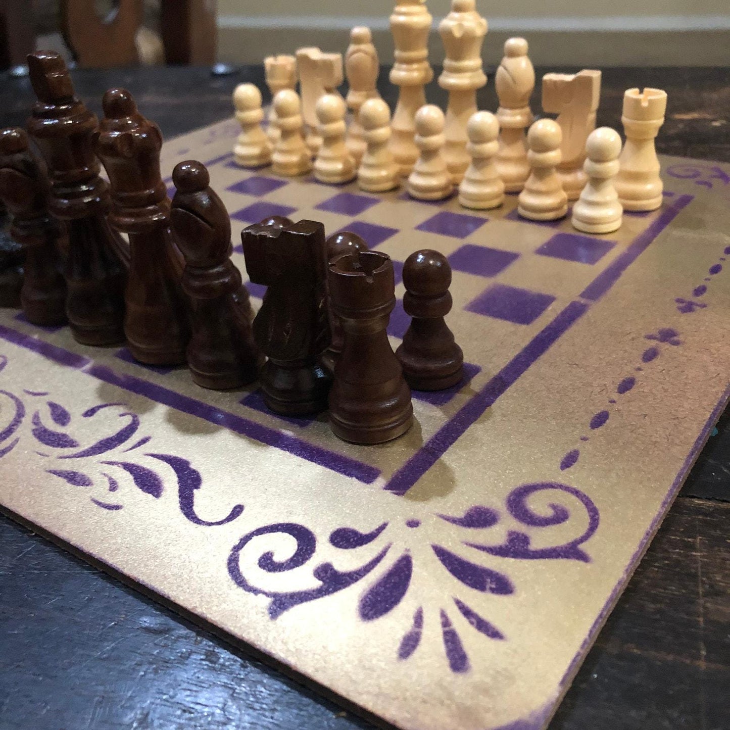 Chess Set - Bland Purple Gold