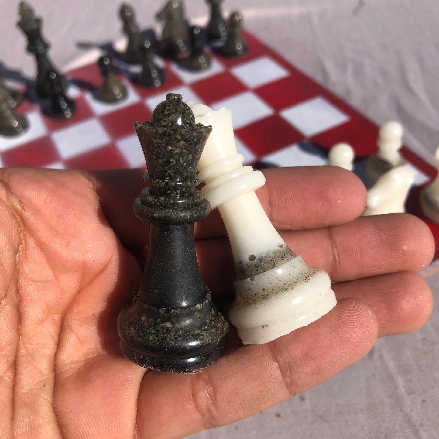 Chess Set - Premium Red & White