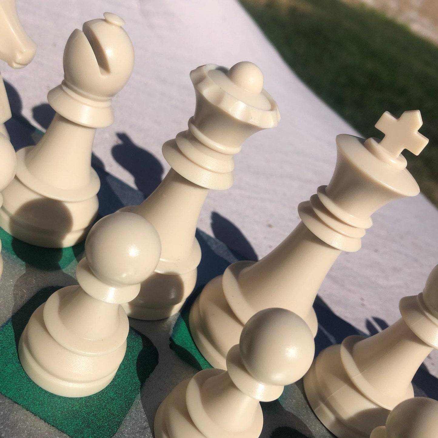 Large Chess Set - Chrome Green