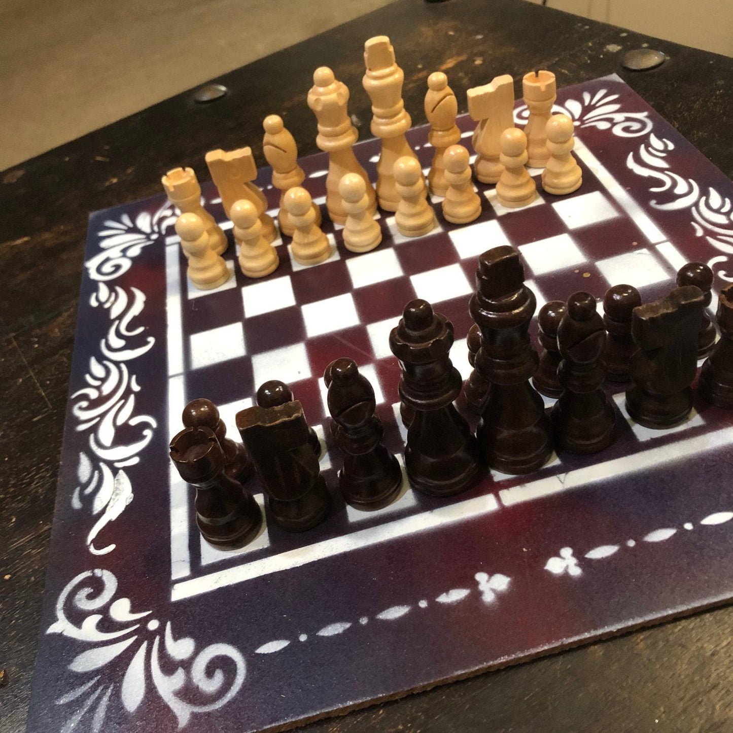 Chess Set - Dark Velvet Purple Mix