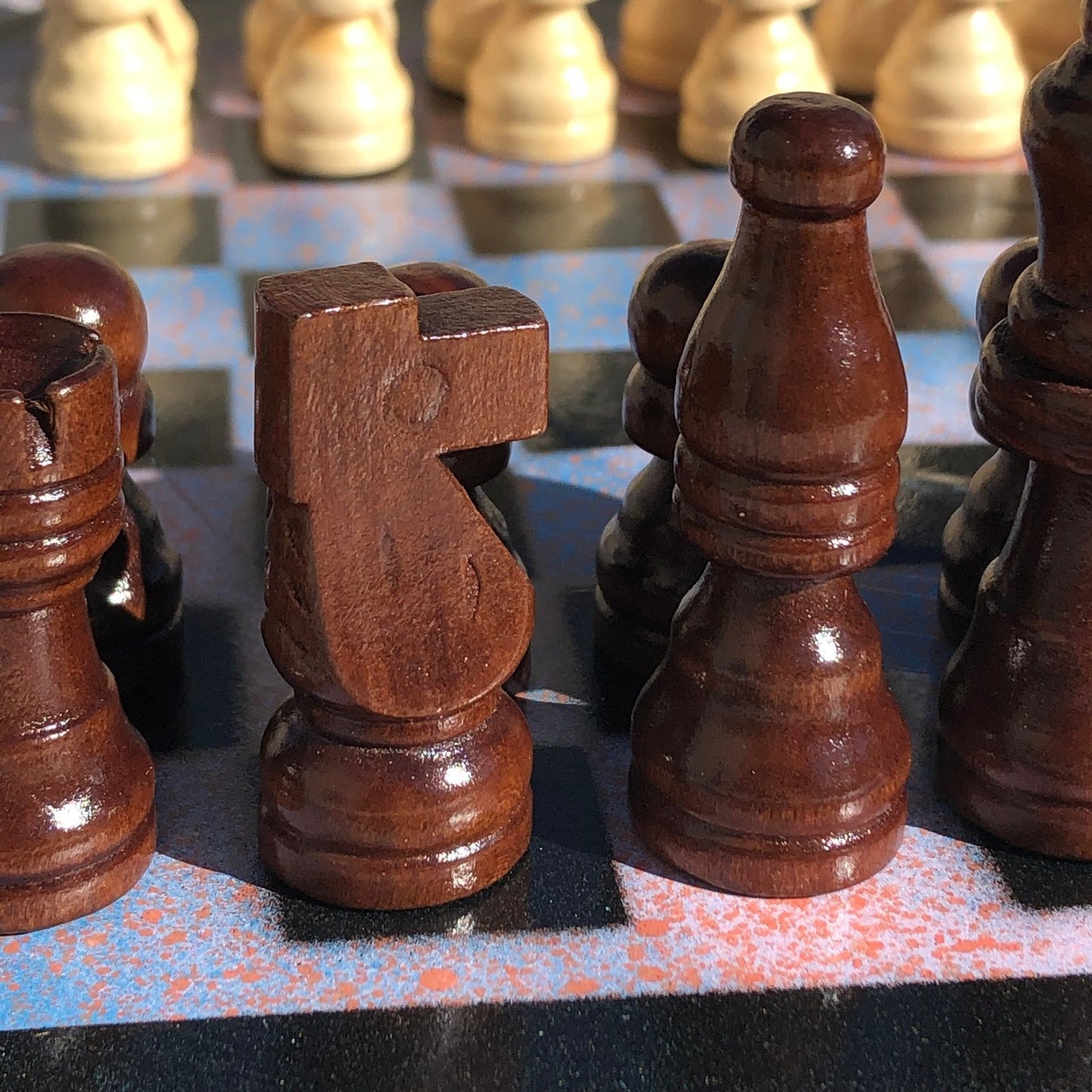 Vinyl Chess Set - Orange Sky