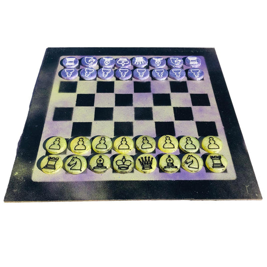 Chess Set - Purple Green Mix